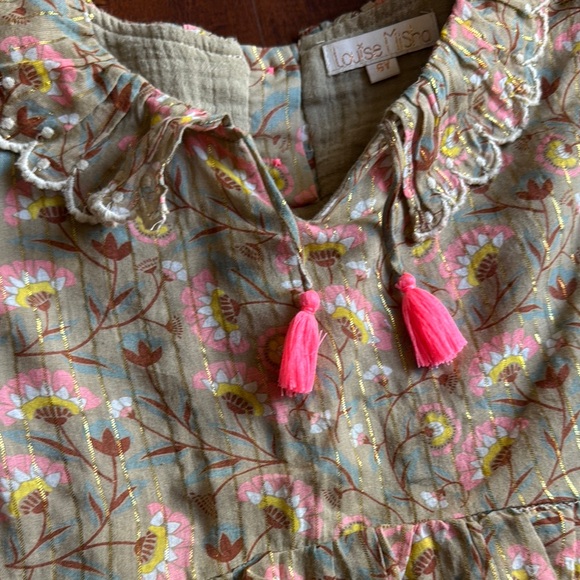 Louise Misha girls Floral Ruffle Long Sleeve Dress - Picture 3 of 7